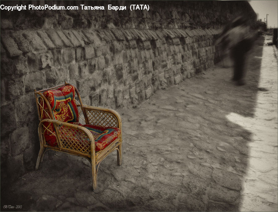Chair, Furniture, Alley, Alleyway, Road, Street, Town