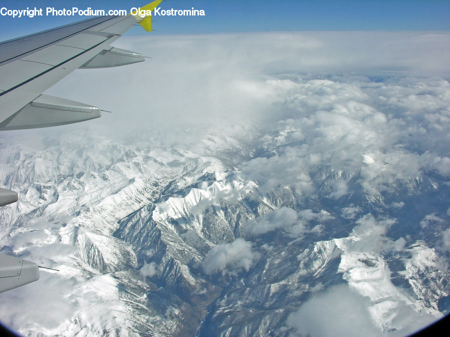 Aerial View, Arctic, Glacier, Ice, Mountain, Outdoors, Snow