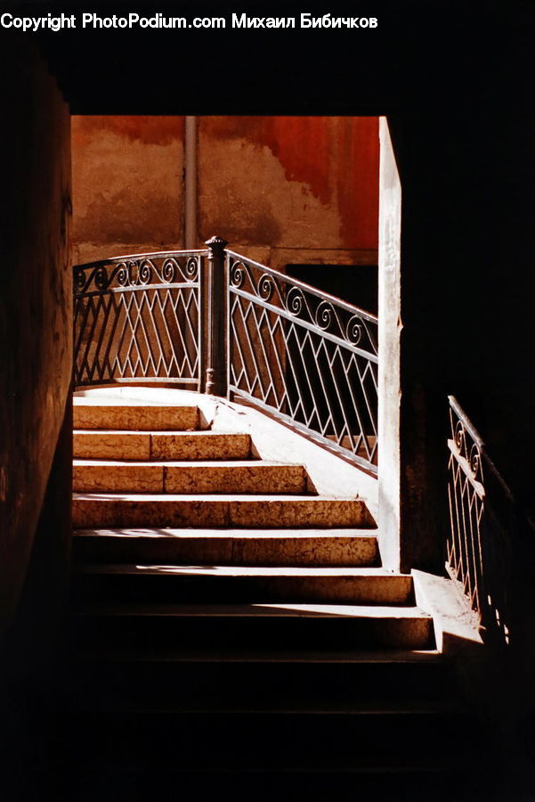 Banister, Handrail, Staircase, Indoors, Interior Design, Room, Building