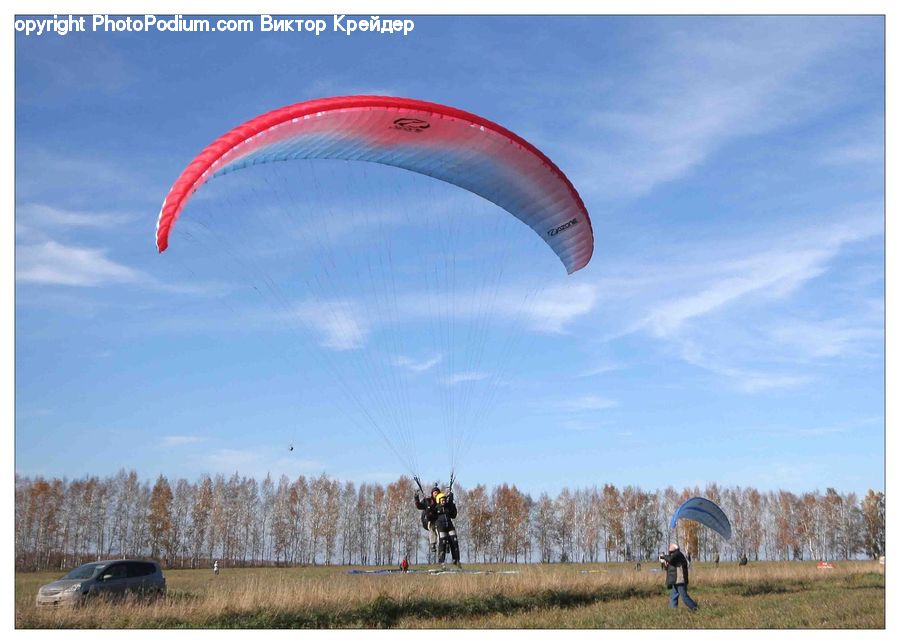 Adventure, Flight, Gliding, Parachute