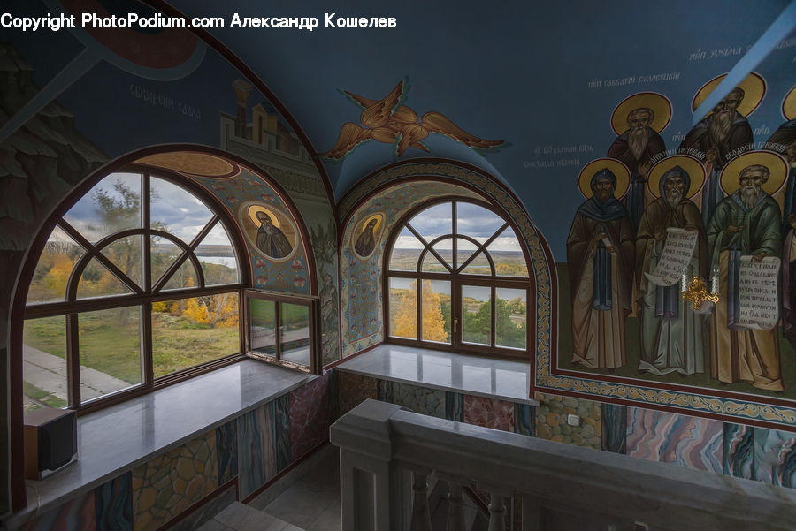 Banister, Handrail, Staircase, Sink, Arch, Architecture, Church