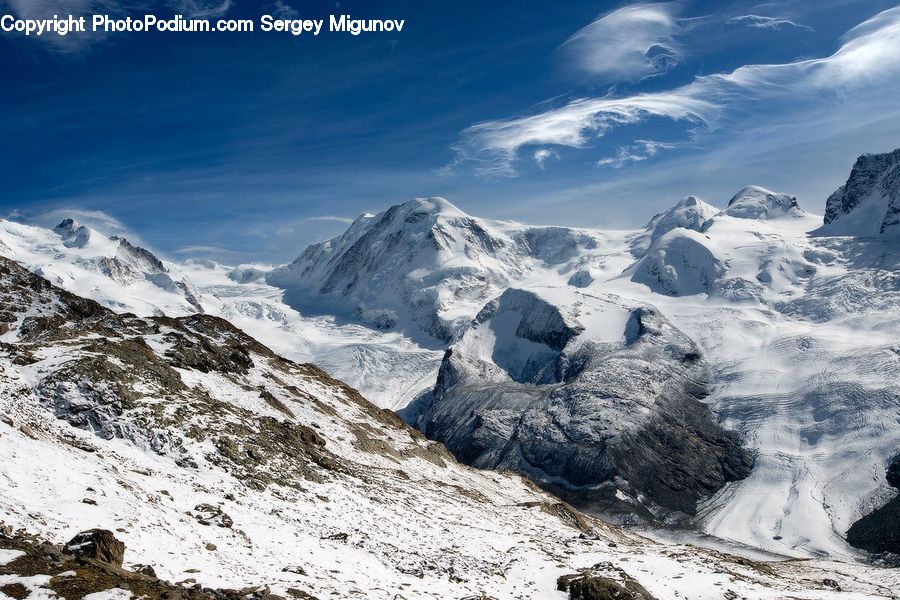 Arctic, Glacier, Ice, Mountain, Outdoors, Snow, Crest