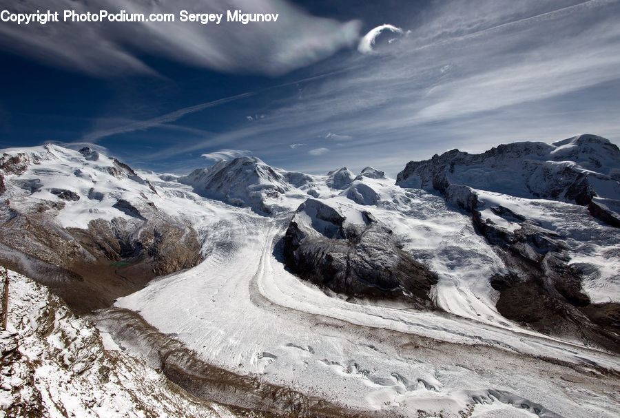 Alps, Crest, Mountain, Peak, Arctic, Glacier, Ice