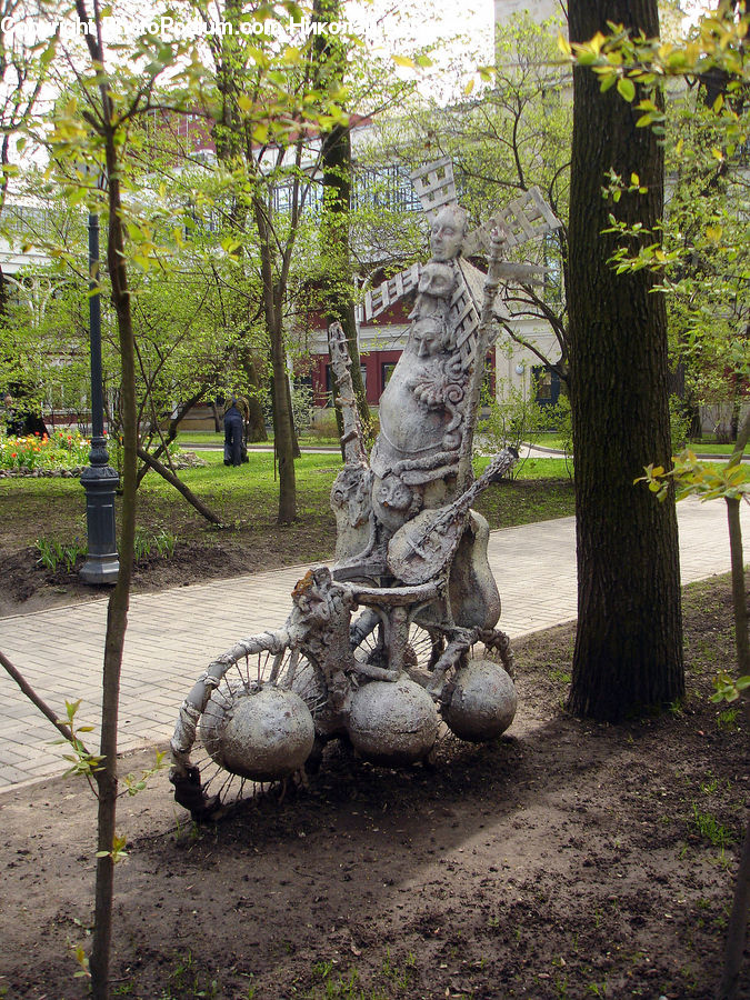 Art, Sculpture, Statue, Oak, Tree, Wood, Conifer