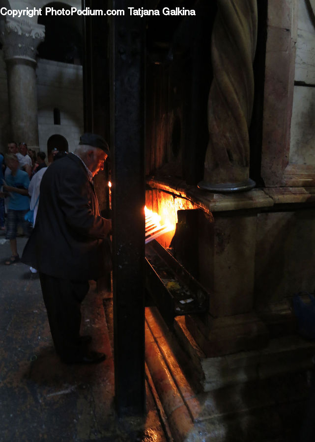 Human, People, Person, Forge, Fire, Fireplace, Hearth