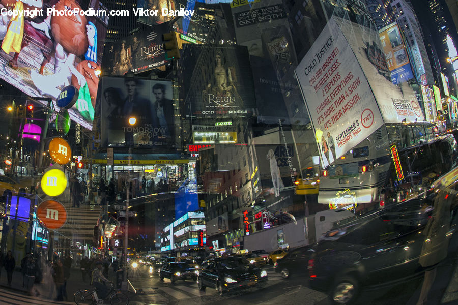 City, Downtown, Metropolis, Urban, Cab, Car, Taxi