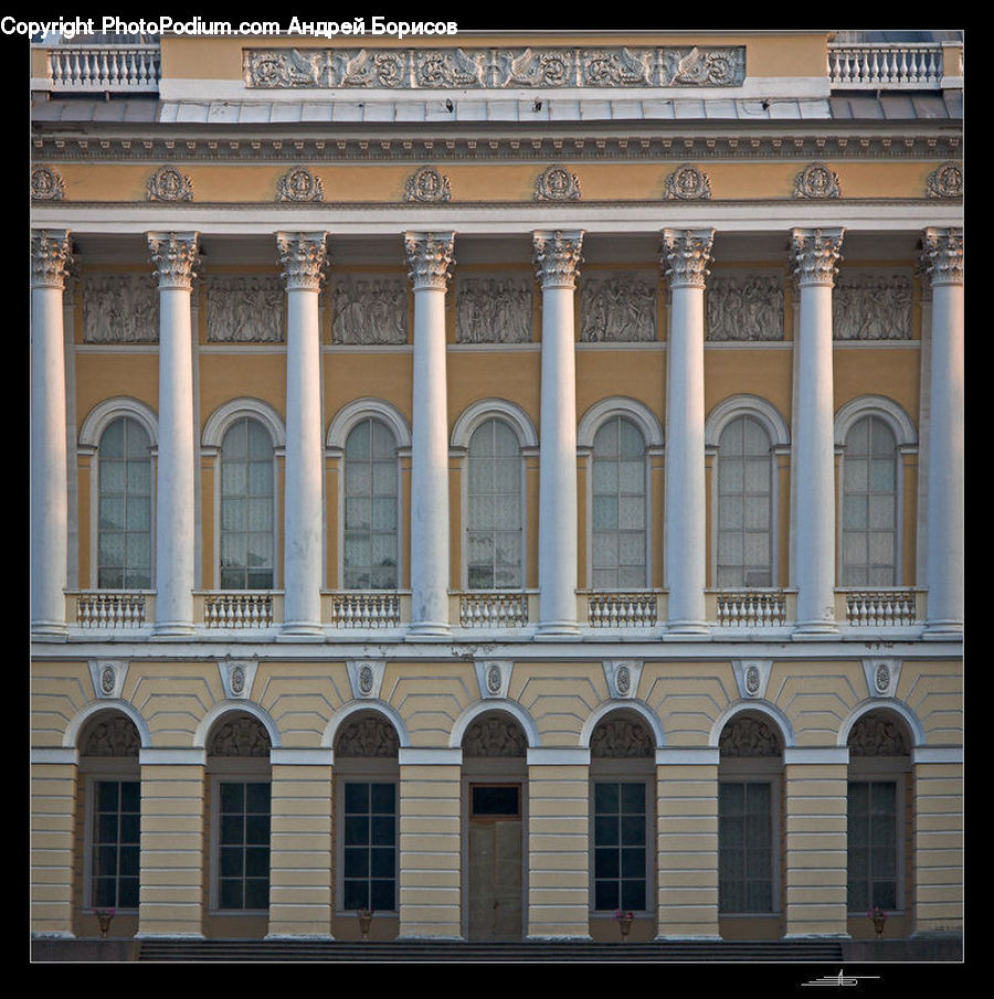 Building, Column, Pillar, Office Building, Architecture, Court, Mansion