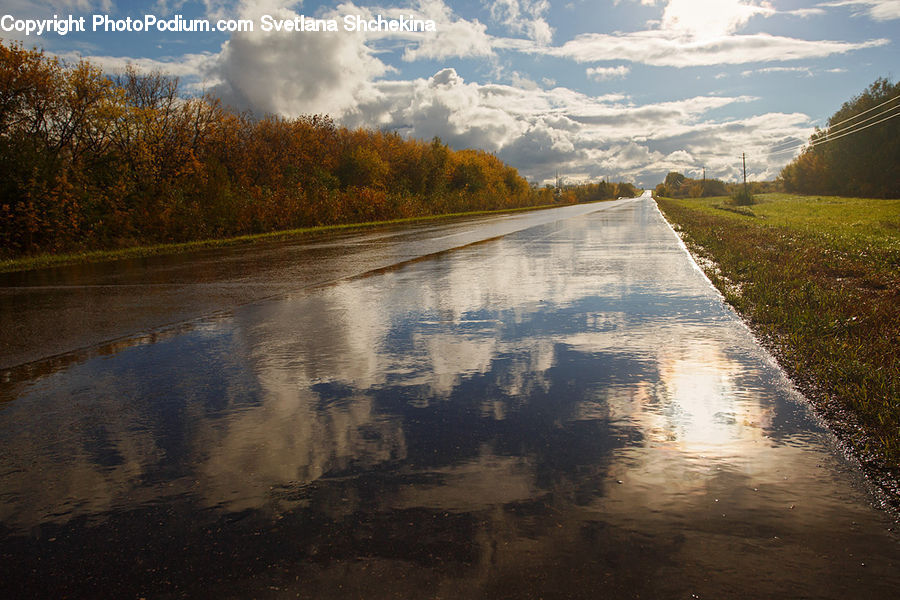 Dirt Road, Gravel, Road, Canal, Outdoors, River, Water