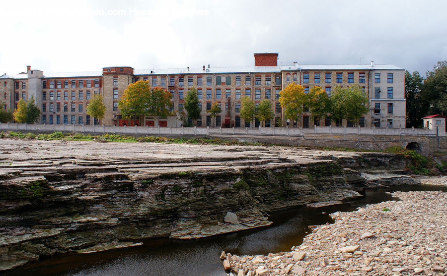 Downtown, Neighborhood, Town, Apartment Building, Building, High Rise, Brick