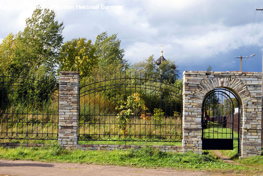 Brick, Arch, Gate, Arched, Ruins, Castle, Fort