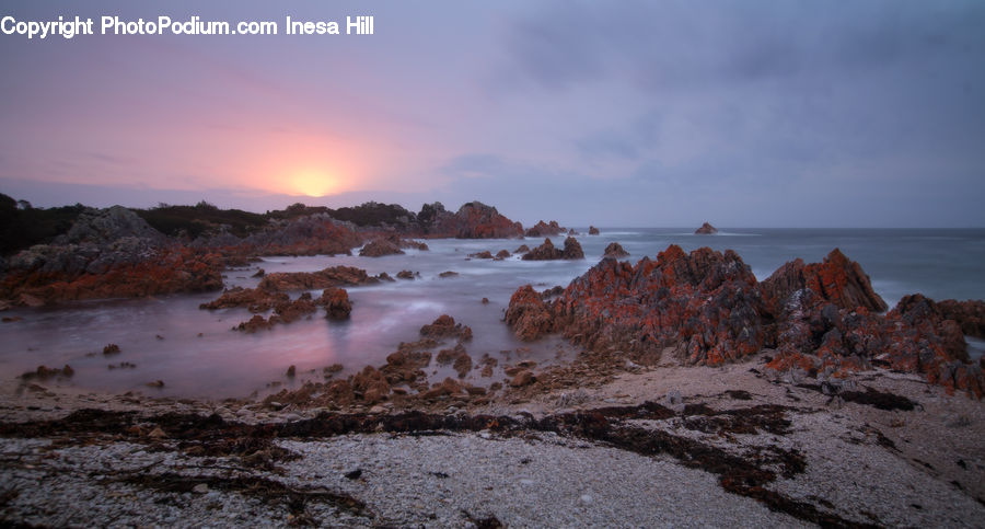 Coast, Outdoors, Sea, Water, Beach, Dawn, Dusk