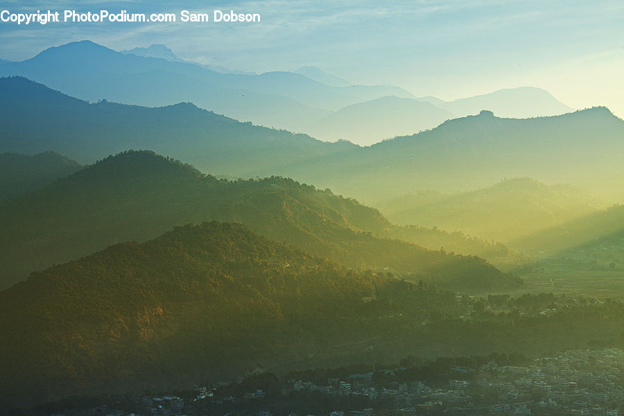 Dawn, Dusk, Sky, Sunrise, Sunset, Mountain, Mountain Range