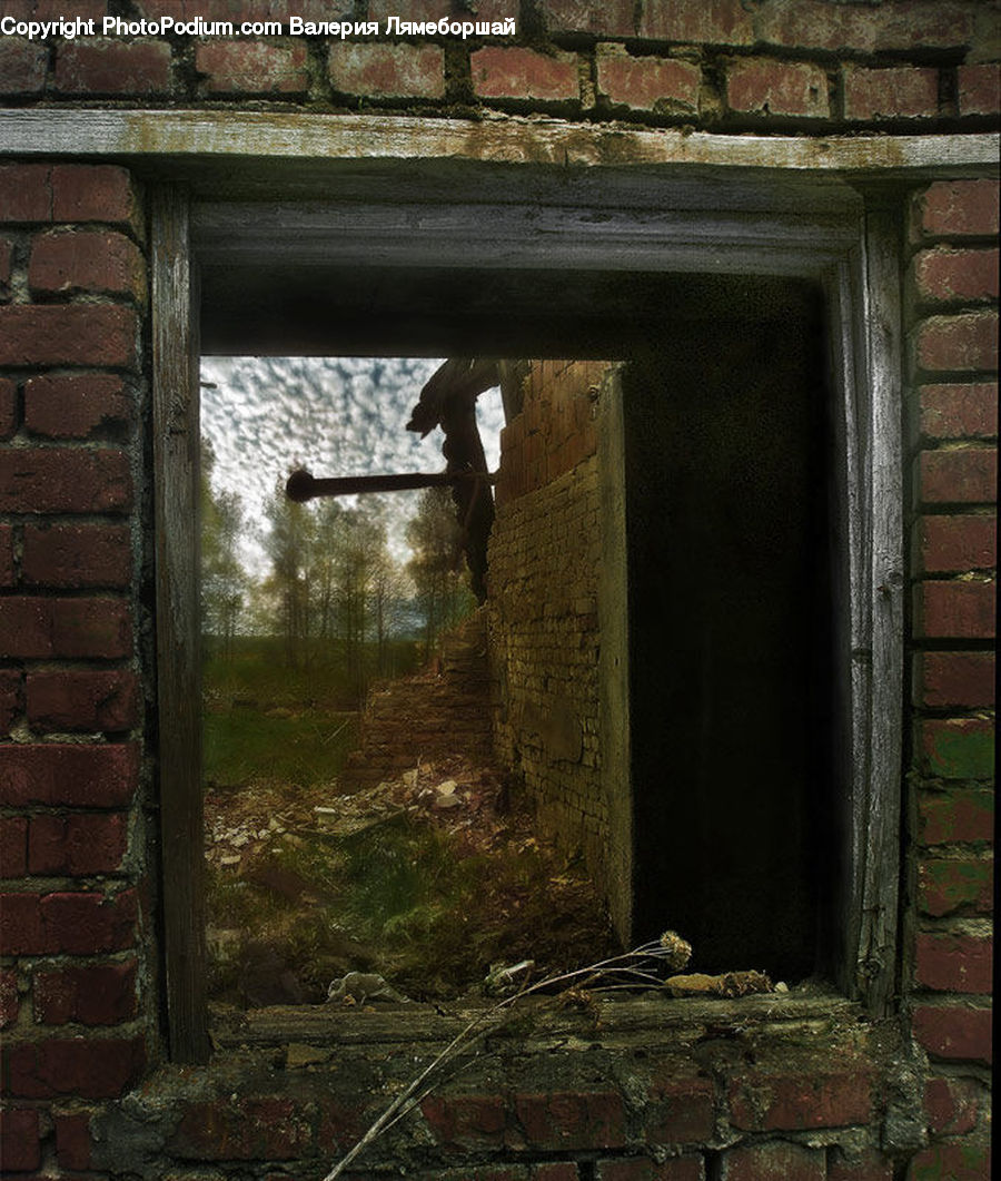 Fireplace, Hearth, Rubble, Brick, Crypt, Rock