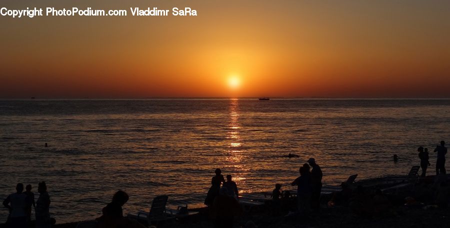 Dusk, Outdoors, Sky, Sunlight, Sunrise, Sunset, Beach
