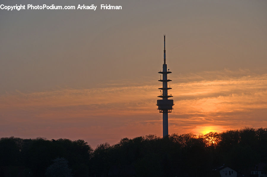Antenna, Dawn, Dusk, Sky, Sunrise, Sunset, Architecture