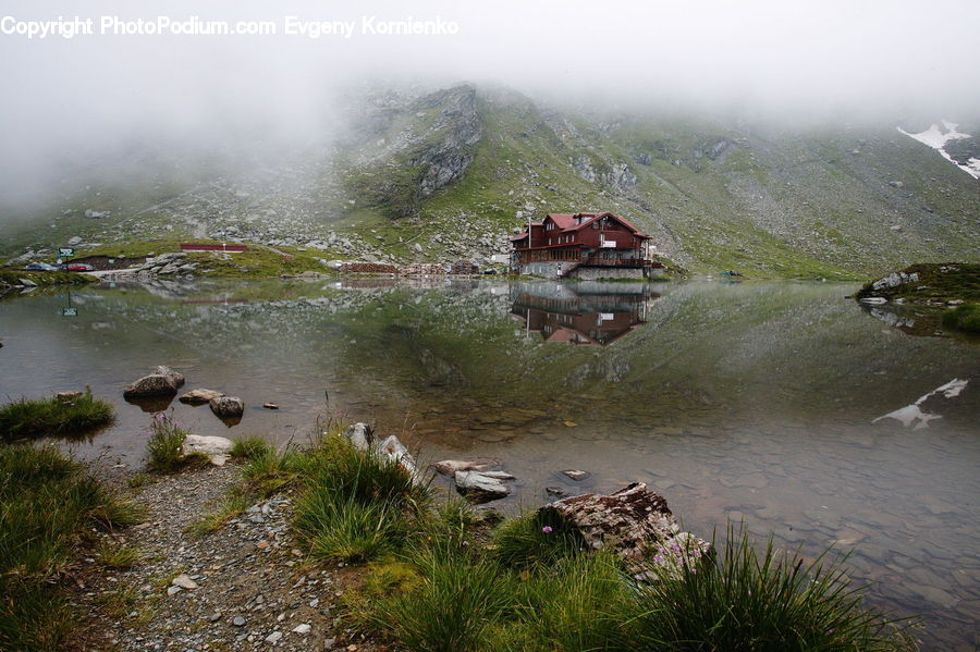 Building, Cottage, Housing, Atv, Outdoors, Pond, Water
