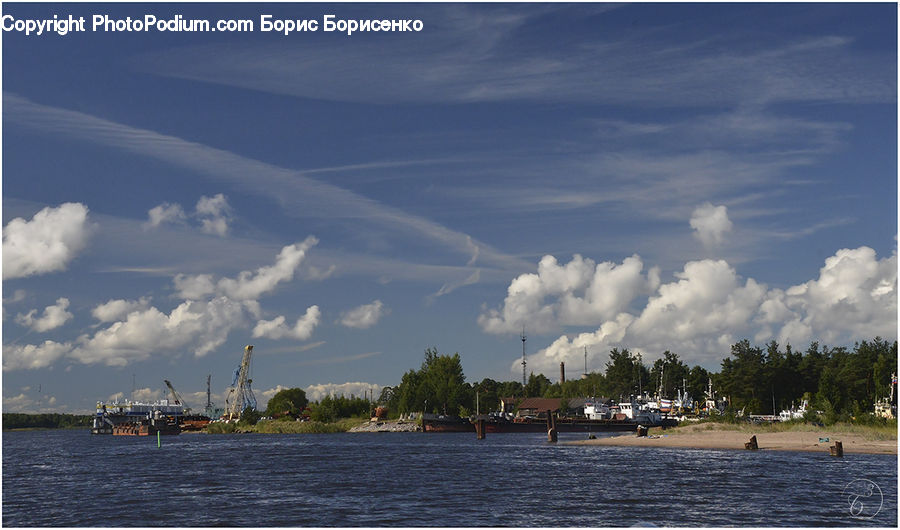 Cloud, Cumulus, Sky, Azure Sky, Outdoors, Dock, Landing