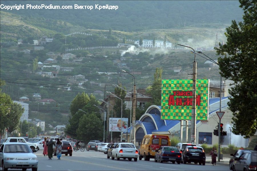 Freeway, Road, Automobile, Car, Vehicle, Traffic Jam, Building