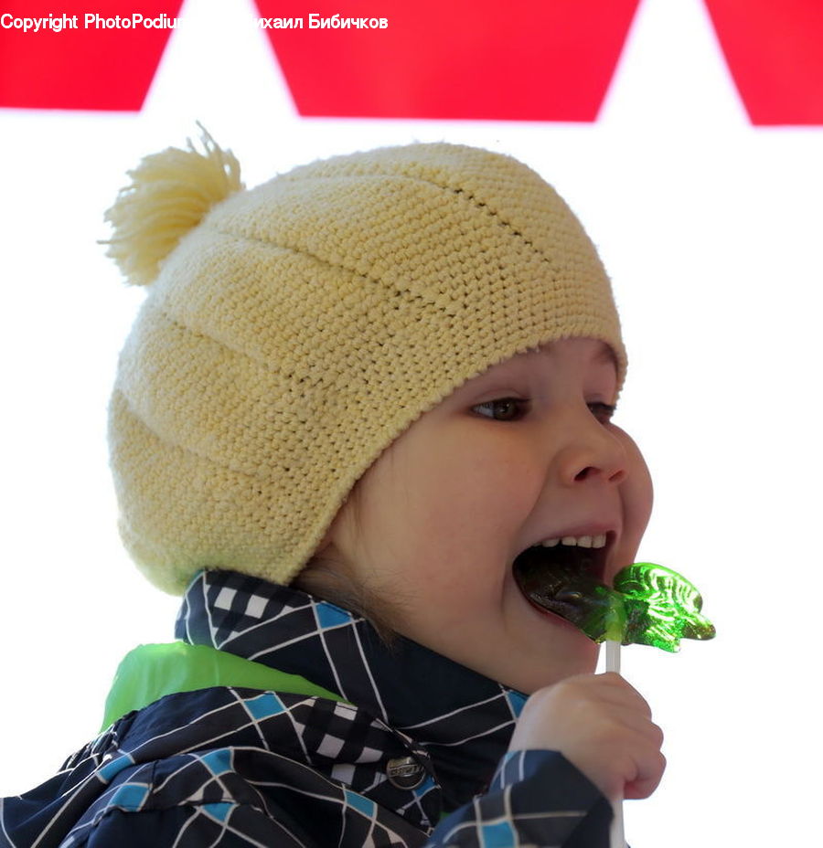 People, Person, Human, Candy, Lollipop, Sweets, Beanie