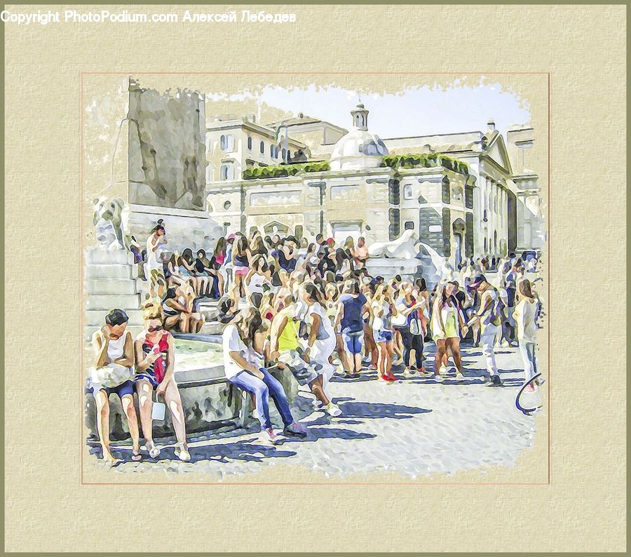 People, Person, Human, Art, Painting, Team, Brochure