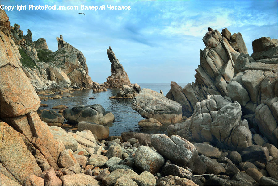 Rock, Cliff, Outdoors, Coast, Sea, Water, Nature