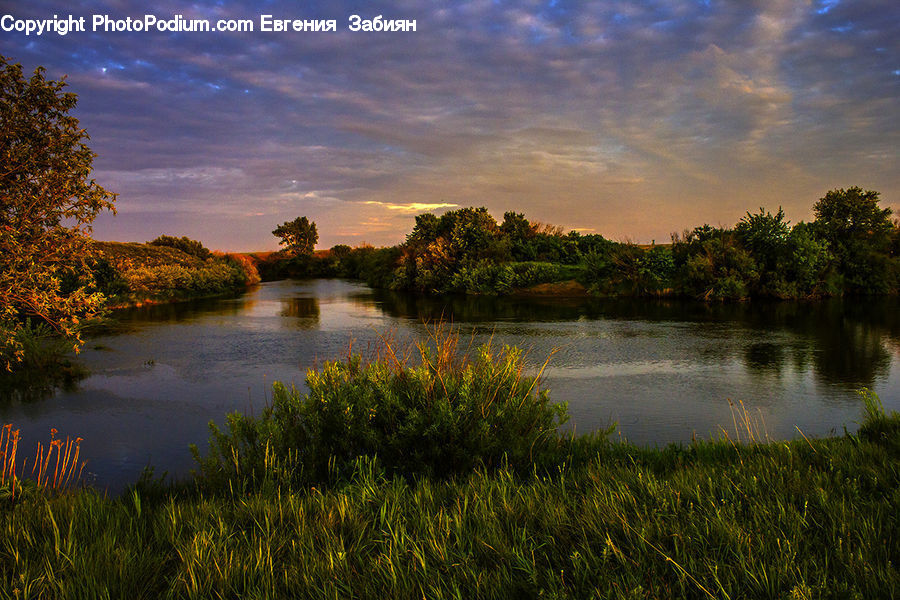 Lake, Outdoors, Water, Dawn, Dusk, Sky, Sunrise