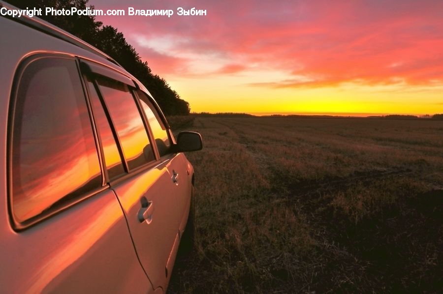 Dusk, Outdoors, Sky, Sunlight, Sunrise, Sunset, Caravan