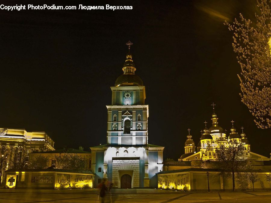 Architecture, Bell Tower, Clock Tower, Tower, Night, Outdoors, Building