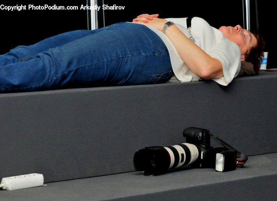 Camera, Electronics, Video Camera, Asleep, Exercise, Fitness, Working Out