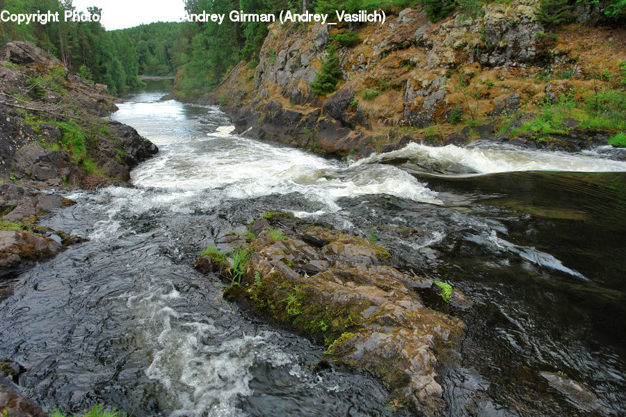 Creek, Outdoors, River, Water, Waterfall, Path, Trail