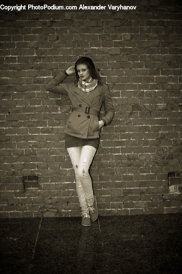 People, Person, Human, Brick, Fence, Wall, Female