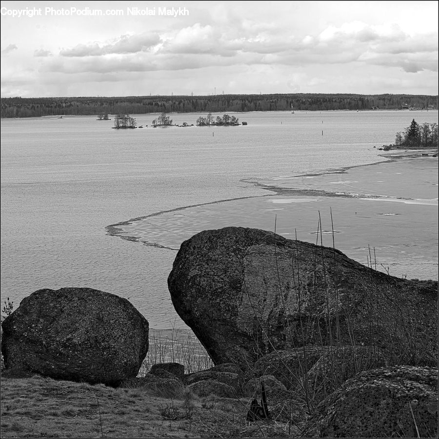 Rock, Coast, Outdoors, Sea, Water, Sand, Soil