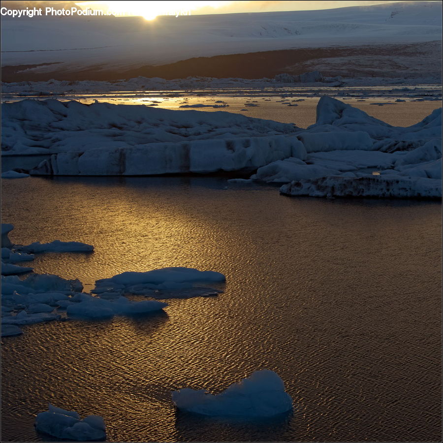 Arctic, Ice, Iceberg, Outdoors, Snow, Beach, Coast