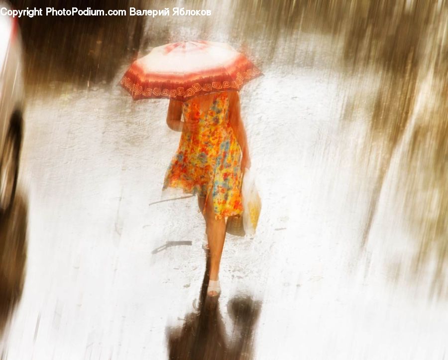 Dirt Road, Gravel, Road, Fountain, Water, Clothing, Dress