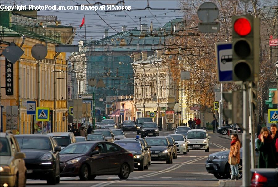 Automobile, Car, Vehicle, Traffic Jam, Cab, Taxi, Pedestrian