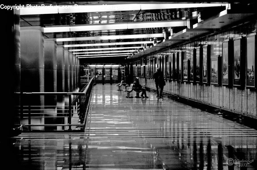 Corridor, Pedestrian, Person, Lighting, Subway, Train, Train Station