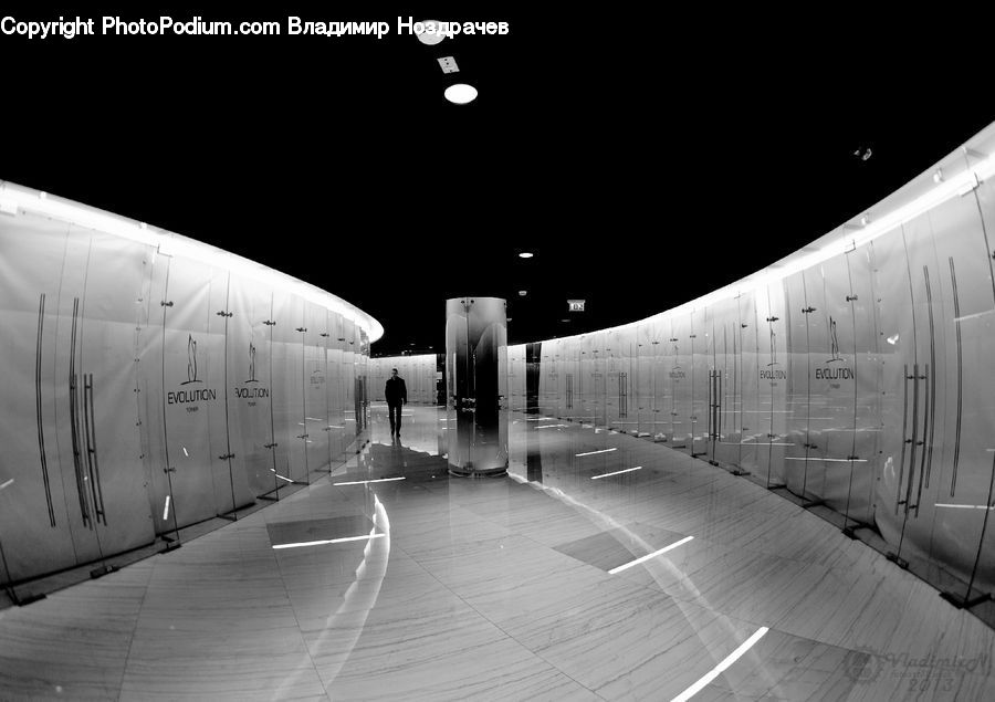 Tunnel, Machine, Ramp, Corridor, Lighting, City, Downtown