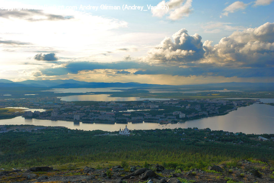 Cloud, Cumulus, Sky, Azure Sky, Outdoors, Aerial View, Landscape