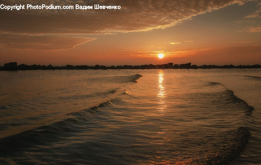Outdoors, Ripple, Water, Beach, Coast, Sea, Dawn