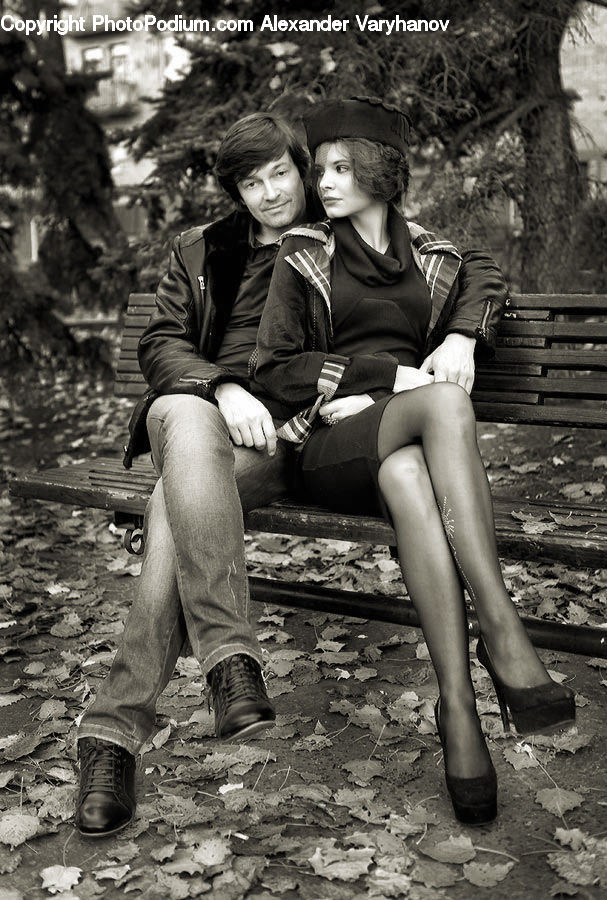 People, Person, Human, Bench, Female, Portrait, Selfie