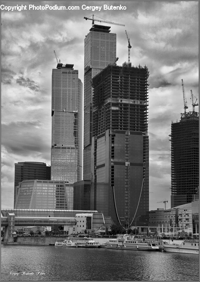 City, Downtown, Urban, Architecture, High Rise, Skyscraper, Waterfront