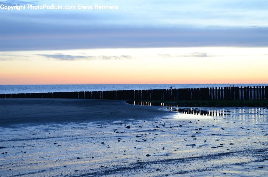 Coast, Outdoors, Sea, Water, Beach, Dawn, Dusk