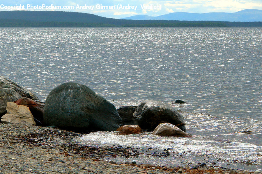 Rock, Coast, Outdoors, Sea, Water, Beach