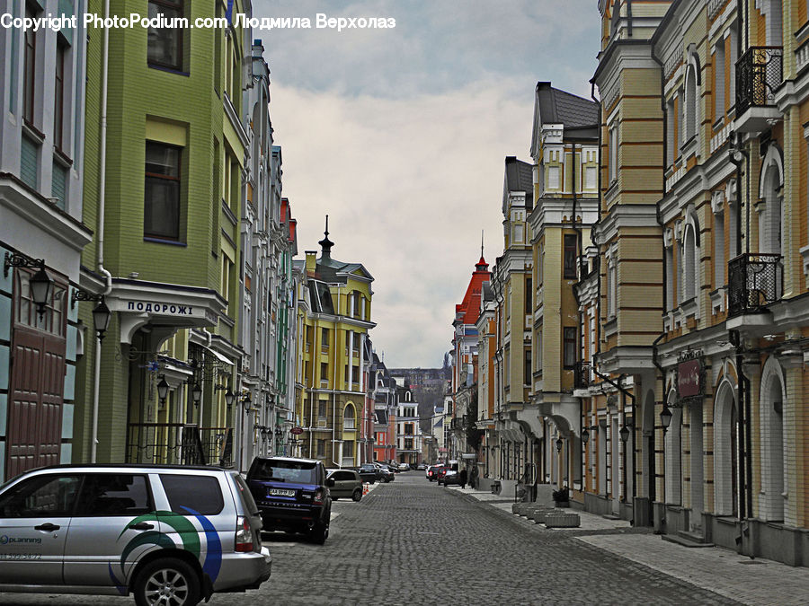 Road, Street, Town, Car, Van, Suv, Vehicle