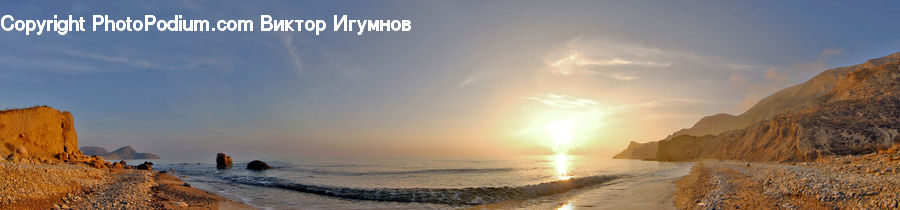 Coast, Outdoors, Sea, Water, Beach, Flare, Light