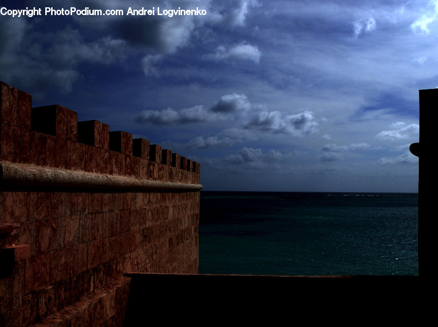 Castle, Fort, Coast, Outdoors, Sea, Water, Architecture