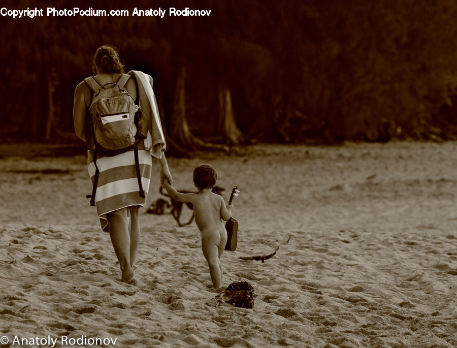 People, Person, Human, Backpack, Bag, Outdoors, Sand