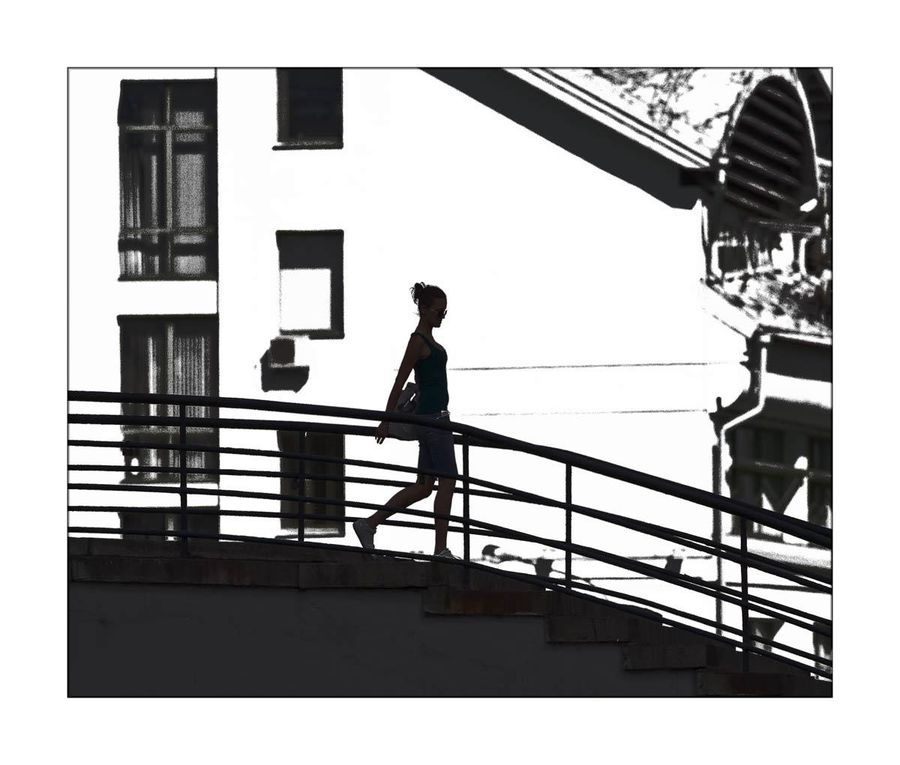 Silhouette, Collage, Poster, Banister, Handrail, Flyer, Brochure