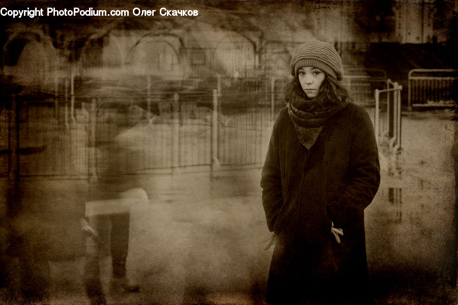 Human, People, Person, Coat, Overcoat, Drain, Sewer