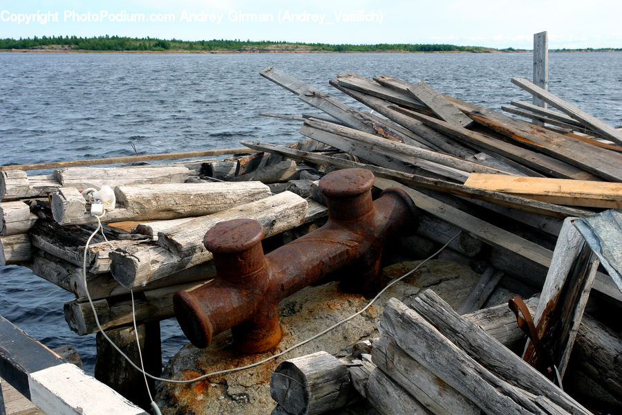 Rust, Boat, Dinghy, Watercraft, Lumber, Dock, Landing